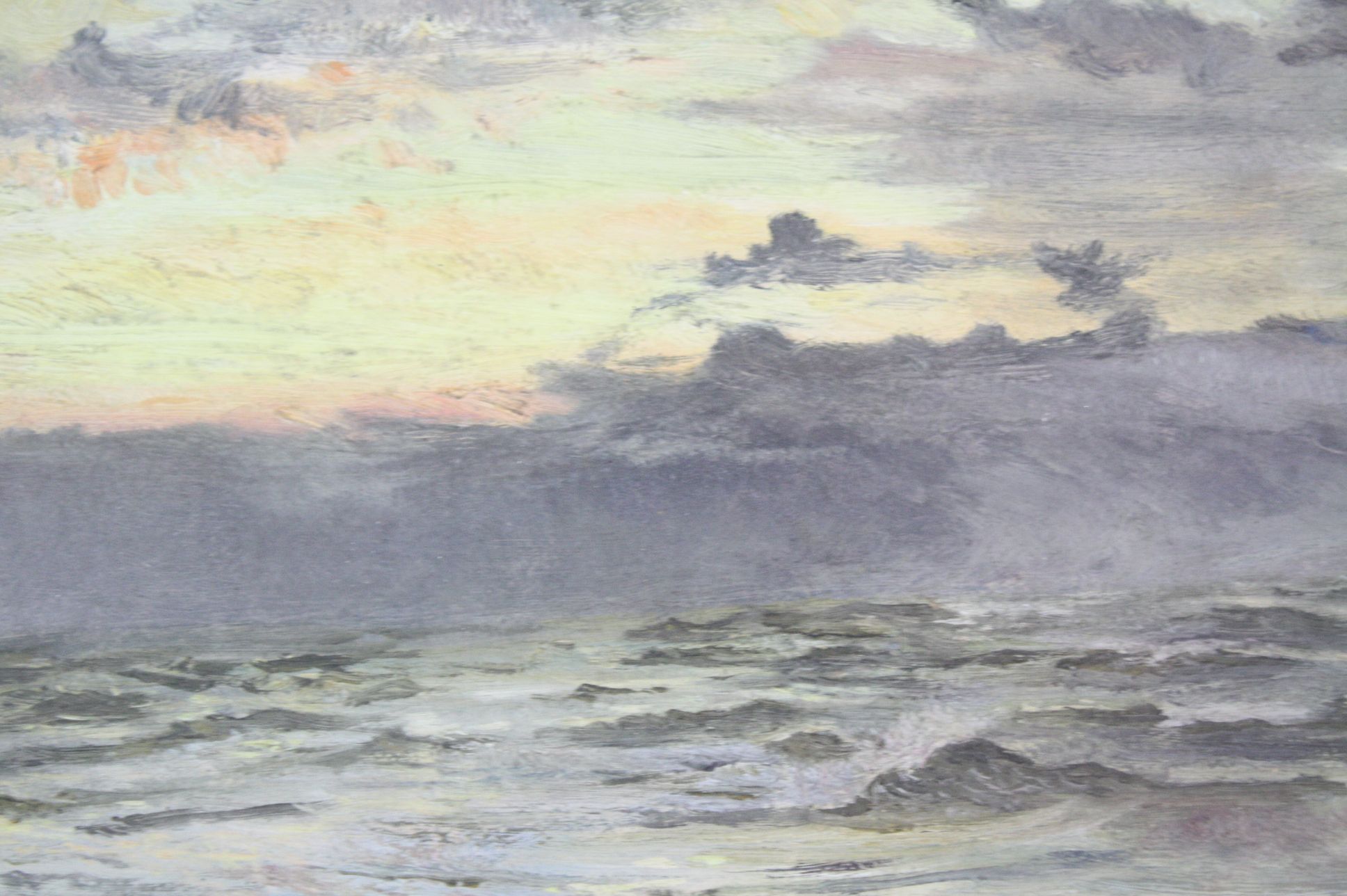 William Lionel Wyllie (1851-1931) A study of sea and sky, Oil on artists board, Approx 13 x 19. - Image 3 of 5