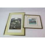 Robert R Greenhalf (born 1950), Two Signed Limited Edition Etchings titled ' The Fold ' no. 67/75