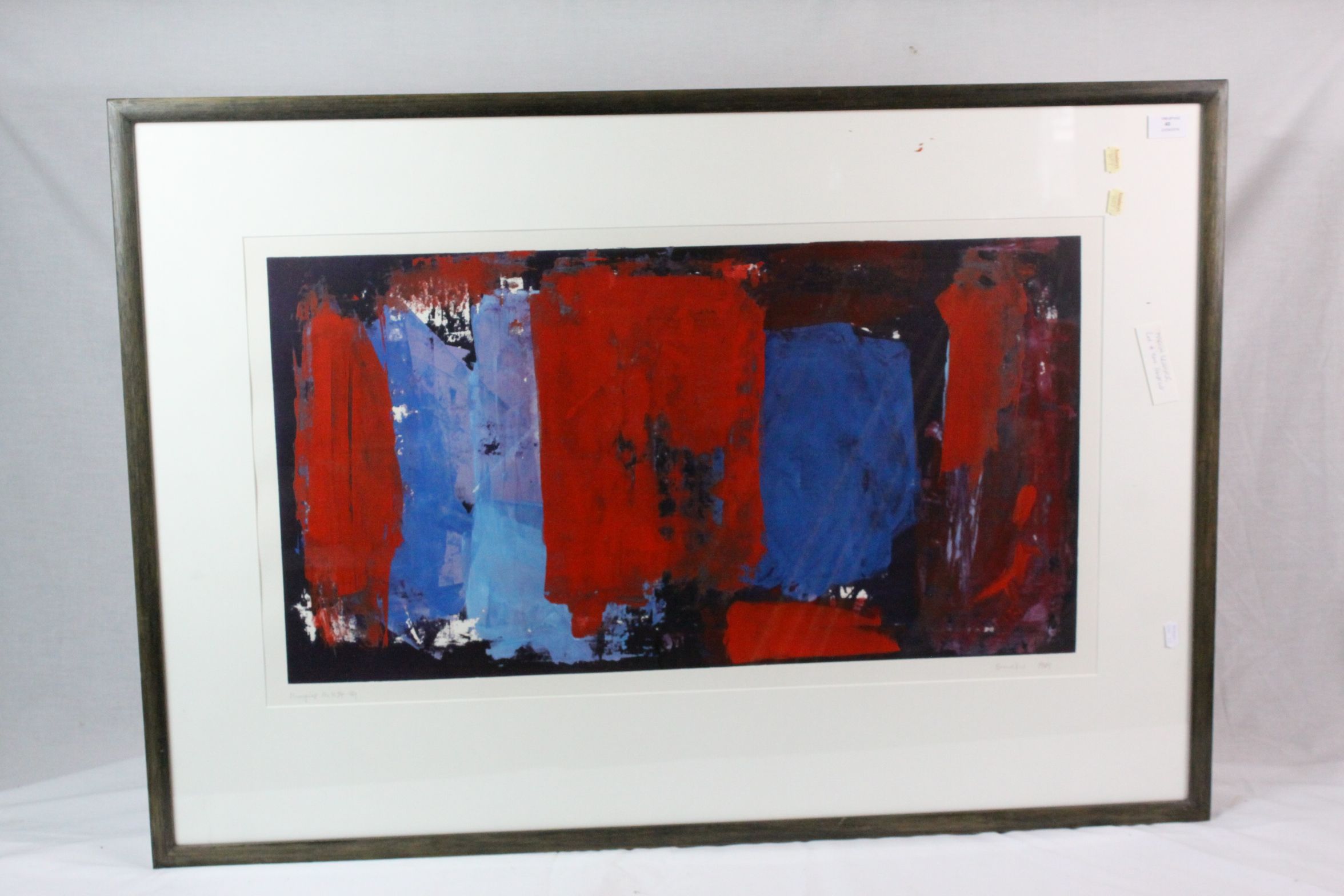 Martin Brewster (20th century) Red and blue abstract, print, signed and dated 1989 lower right, - Image 6 of 9