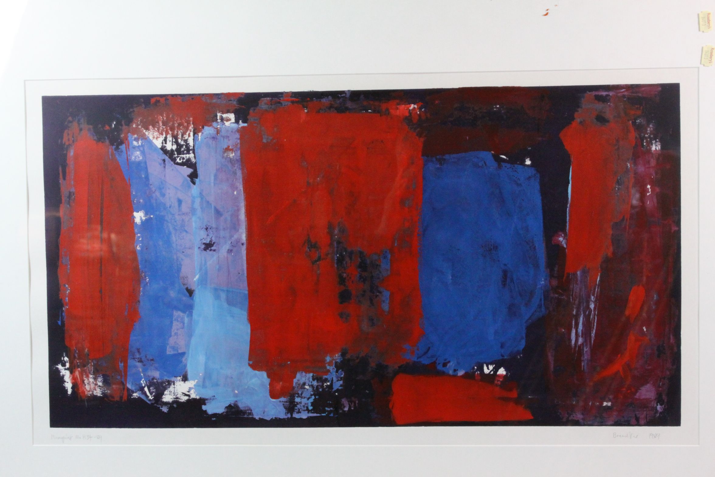 Martin Brewster (20th century) Red and blue abstract, print, signed and dated 1989 lower right, - Image 7 of 9