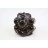 Oriental Hardwood Praying Buddha