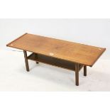 Mid 20th century Teak Coffee Table, 107cms long x 36cms high