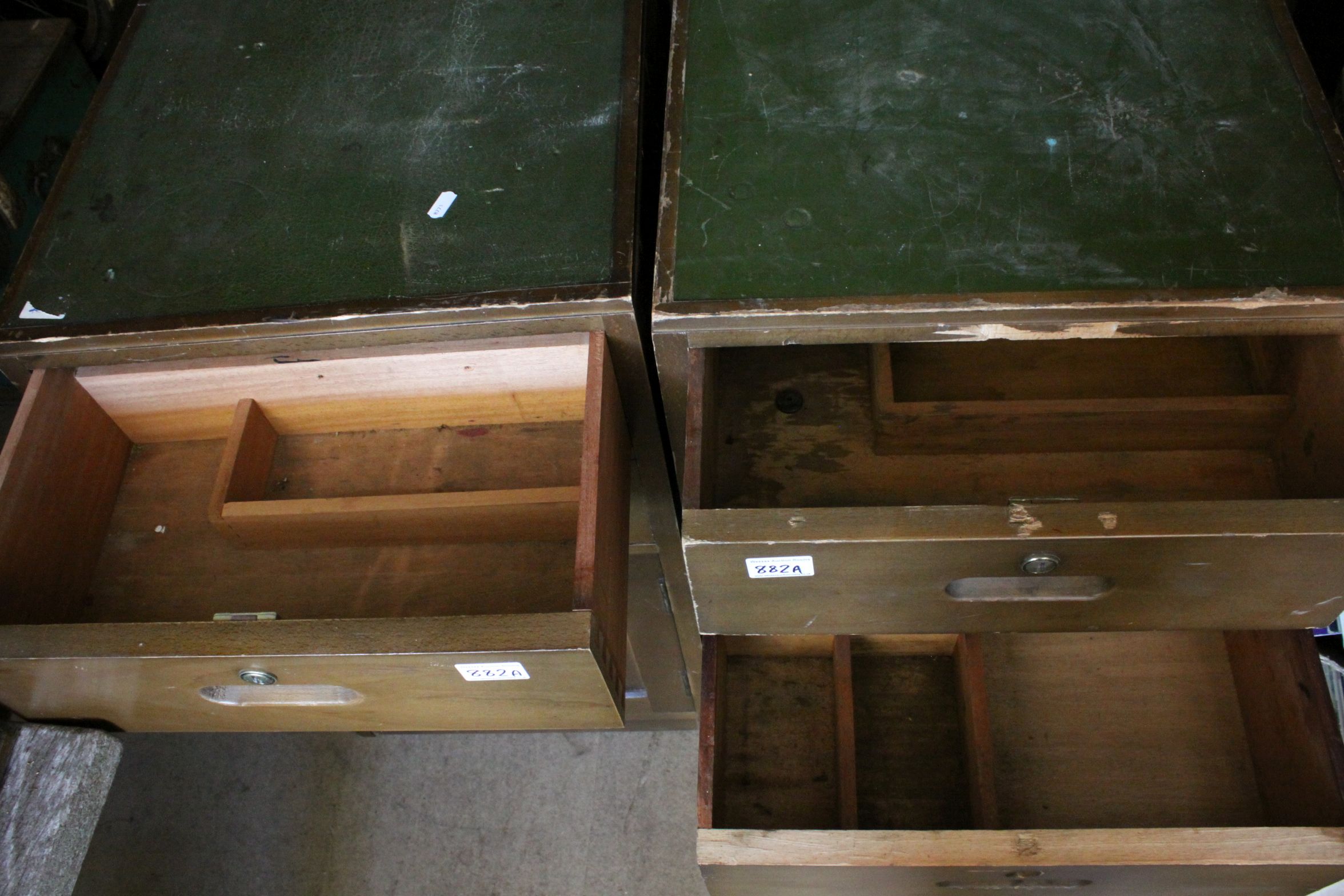 Pair of Edwardian / Early 20th century Office / Shop Cabinets with Two Fitted Drawers and - Image 3 of 4