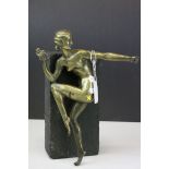 Art Nouveau Bronze Figurine of a Nubile Lady, 25cms high