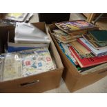 Stamps - Large Quantity of Stamps including Stock Books, Albums, Loose Stamps and Stamps on Paper