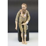 Late 19th / Early 20th century Composition and Straw Figure of a Bearded Religious Man, 36cms long