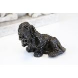 Bronze Sculpture of a Basset Hound Dog
