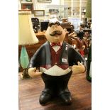 Resin French Chef Bottle Holder Figure, 65cms high