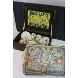 An early 20th century German childs teaset together with a 1930s Shell toy nursery rhyme tea set