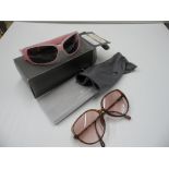 Pair of ladies Christian Dior sunglasses together with a boxed pair of ladies Nike Vision sunglasses