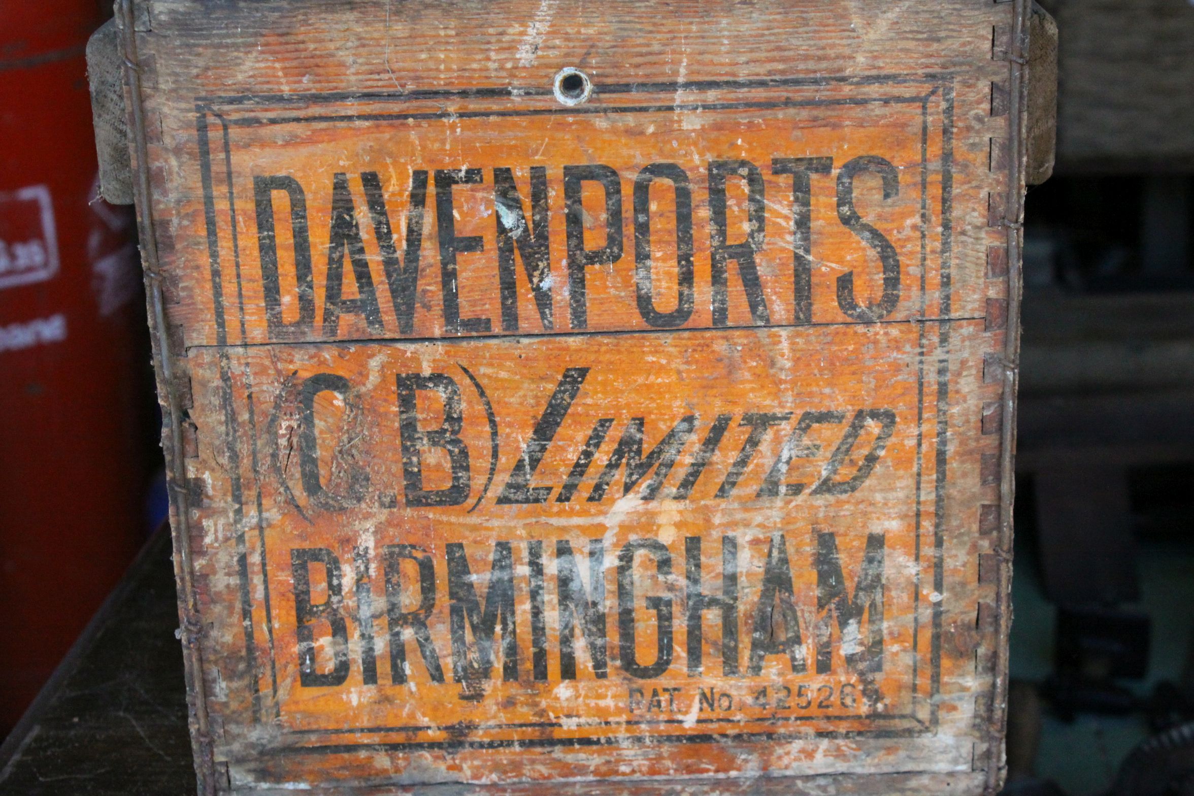 Wooden ' Davenports ' Beer Crate together with Set of Bellows - Image 2 of 3