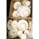 Quantity of Royal Copenhagen ' Brown Rose ' Dinner Ware, pattern no. 688 including Two Meat