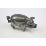 Miniature Pewter Boar Pig