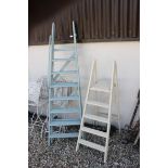 Two Pairs of Painted Decorators Ladder