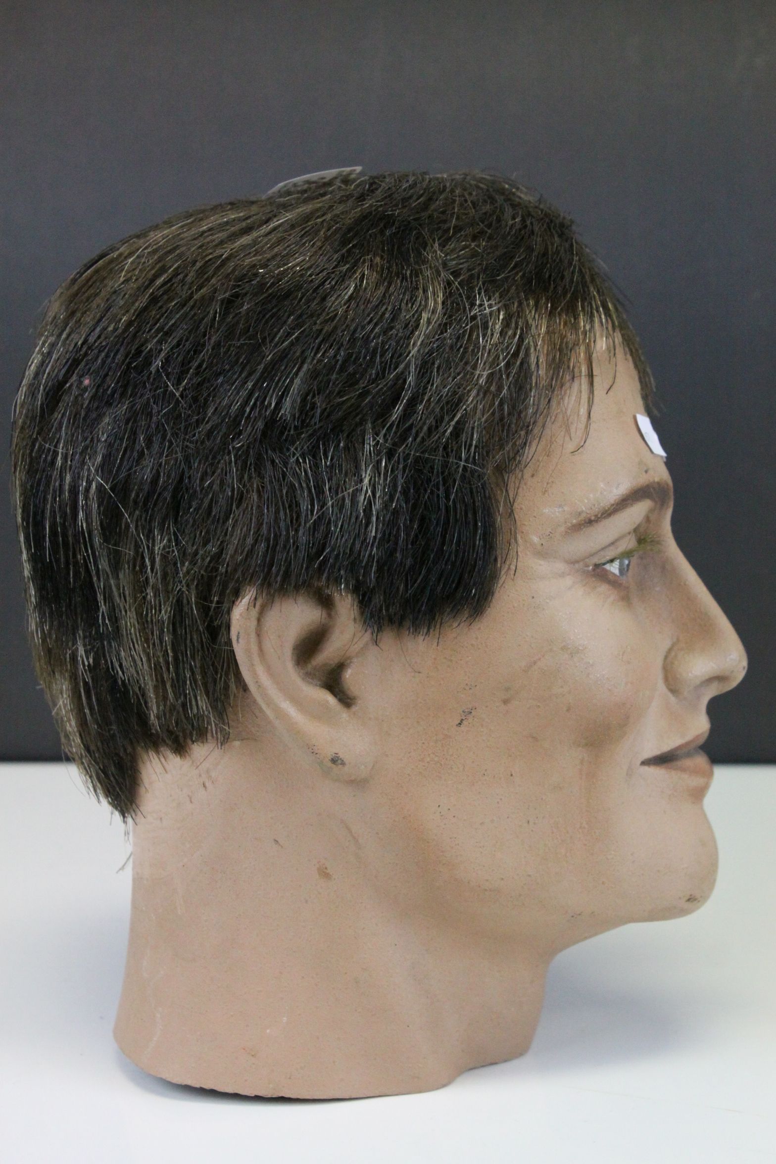 Male Mannequin Head, possibly as a shop display for Hats, 26cms high - Image 3 of 3