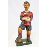 Modern Plaster Model of a Rugby Player, 57cms high