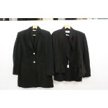 Four vintage jackets to include Saks Fifth Avenue black silk jacket, US size 12; Clements Ribeiro