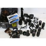 A large quantity of cameras and accessories to include Ilfold, Canon, Kodak, Lenses ,Watches etc.