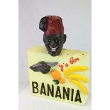 Shop Display Style' Banana ' Advertising ' Model in the form of a Man wearing a Fez, 62cms high