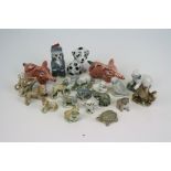 A collection of mainly Wade animal figurines.