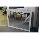 Large Painted Framed Mirror, 114cms x 90cms