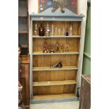 Tall Pine Bookcase with shaped top and plinth base