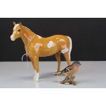 Beswick Palomino Arab Bahram, model no. 1771 plus a Beswick Chaffinch