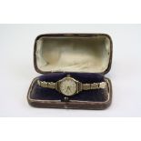 Vintage Ladies Wine Gartens Ltd, London 9ct Gold Dress Watch