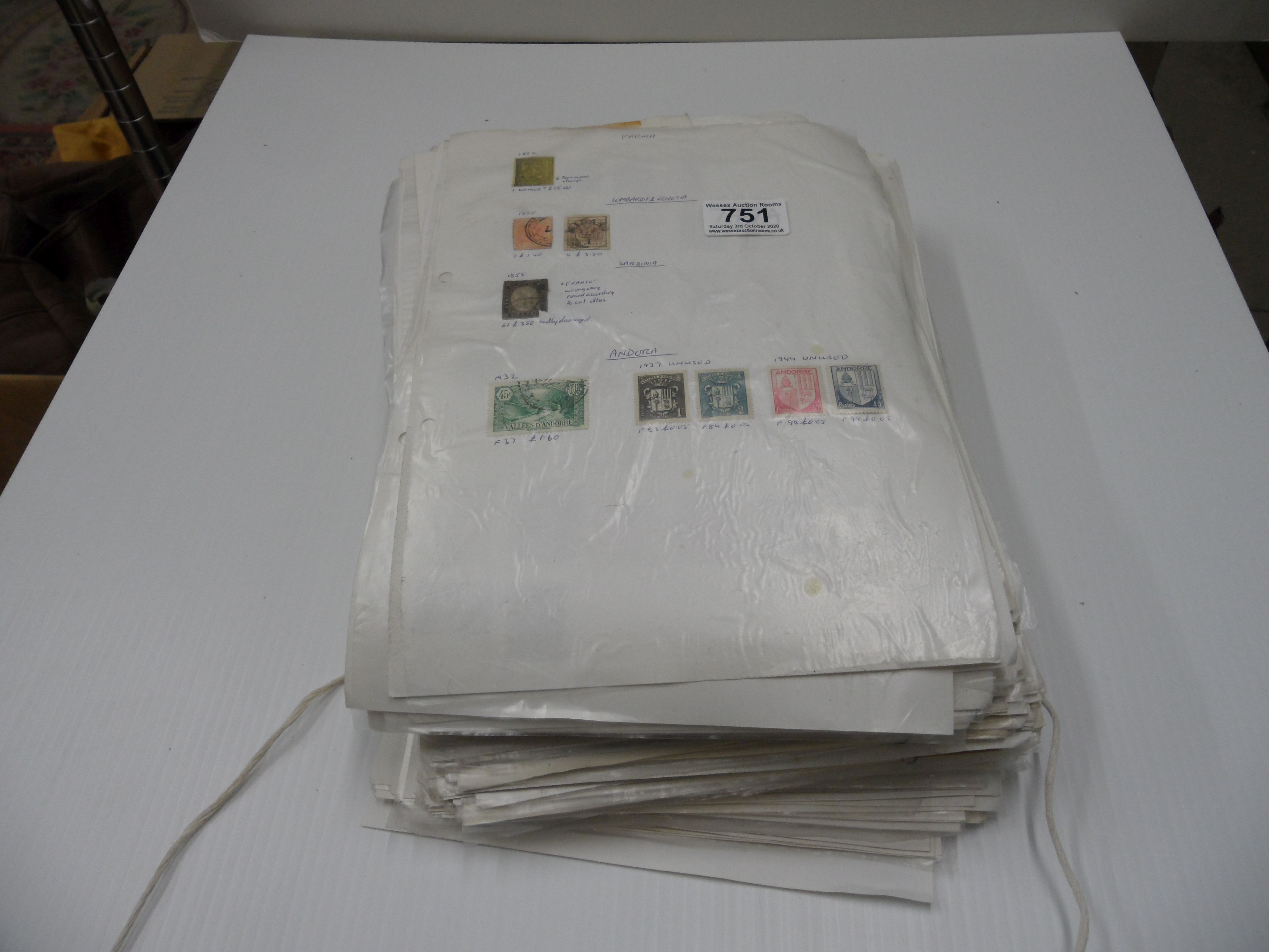 Quantity of World Stamps on Paper