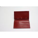 Hermes black and red leather agenda cover, stamped to interior, length approx 17cm