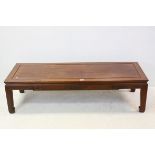 20th century Chinese Hardwood Coffee Table, 152cms long x 40cms high
