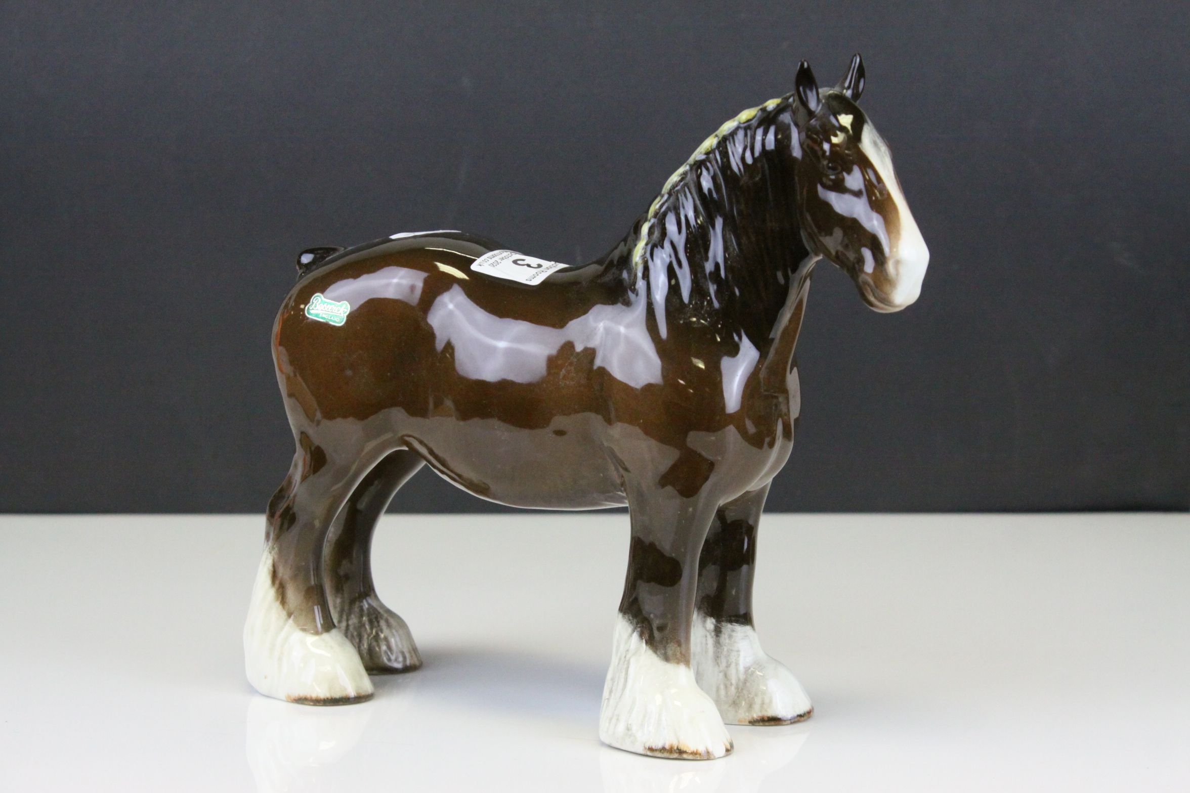 Beswick Brown Shire Mare, model no. 818 together with a USSR Tiger - Image 6 of 10