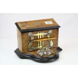 Late 19th / Early 20th century Combination Stationery Box and Desk Stand, the stationery box with