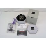 A Casio G-Shock GMA-S130-1AER watch complete with box and papers.