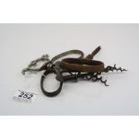 Five Antique Corkscrews.