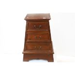 Hardwood A-Form Chest of Three Drawers, 75cms high