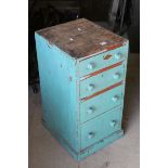 Early 20th century Pine Painted Chest of Four Short Drawers