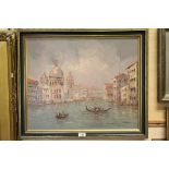Mid 20th century Oil Painting on Board depicting Venice, signed C Alexis, 48cms x 59cms