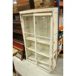 Painted Display Cabinet with Two Glazed Doors (a/f), 105cms wide x 168cms high