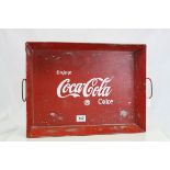 A vintage style metal Coca Cola drinks tray.