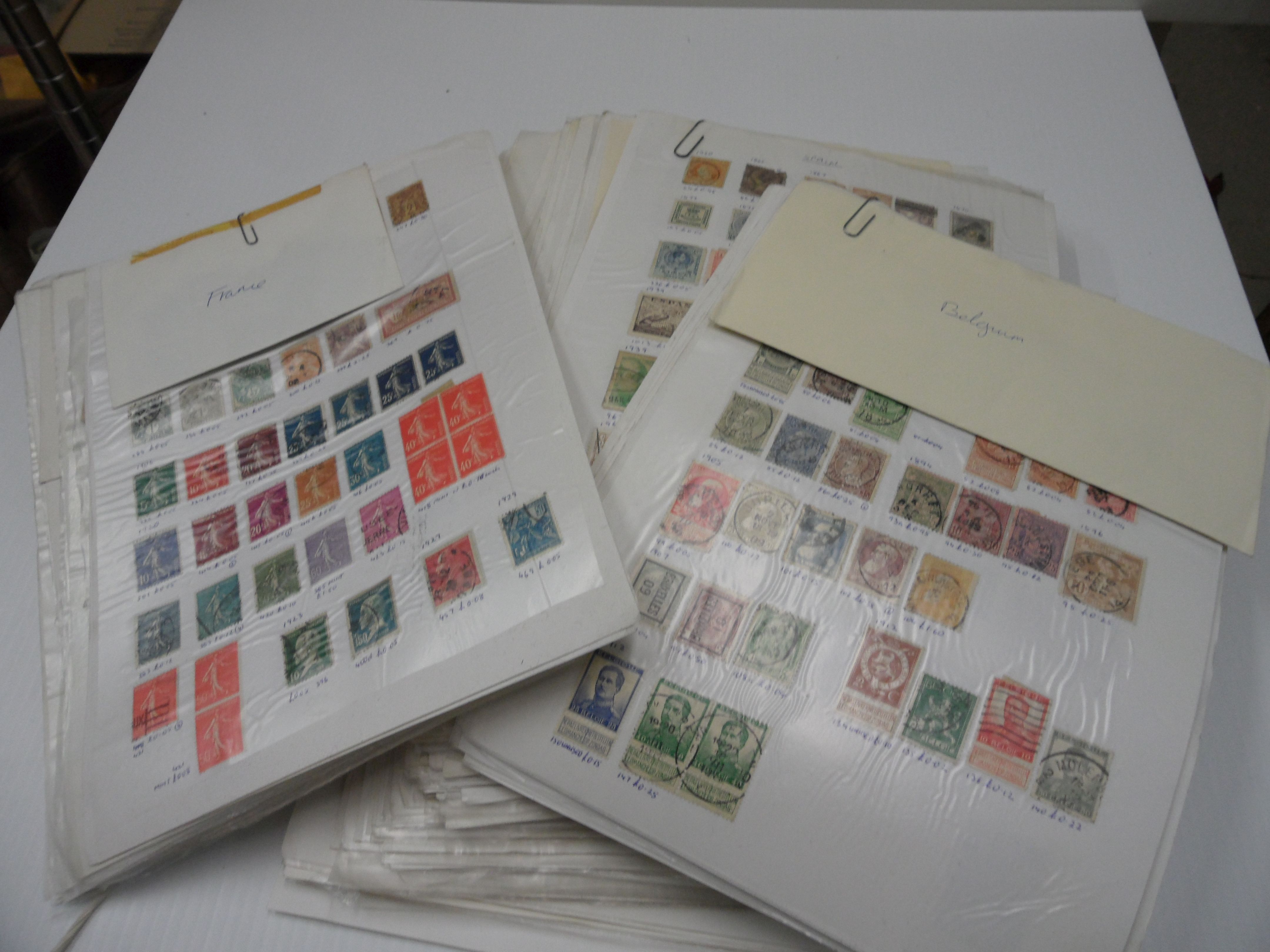Quantity of World Stamps on Paper - Image 2 of 2