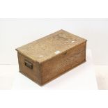 Small Late 19th / Early 20th century Oak Box, 48cms wide x 20cms high