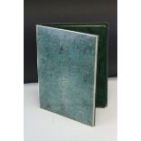 Late 19th century / Early 20th century Green Leather Desk Blotter with shagreen and ivory cover