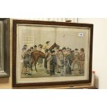 Lib (Liberio Prosperi), 19th century Vanity Fair Horse Racing Chromolithograph titled ' Newmarket