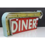 Light-up Metal ' Diner ' Sign, 56cms long