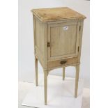 19th century Pine Pot Cupboard with Drawer, 40cms wide x 90cms high