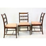 Three Regency Mahogany Dining Chairs and another Chair (4)