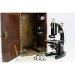 C. Baker of London Microscope in fitted wooden box, serial no. 20136