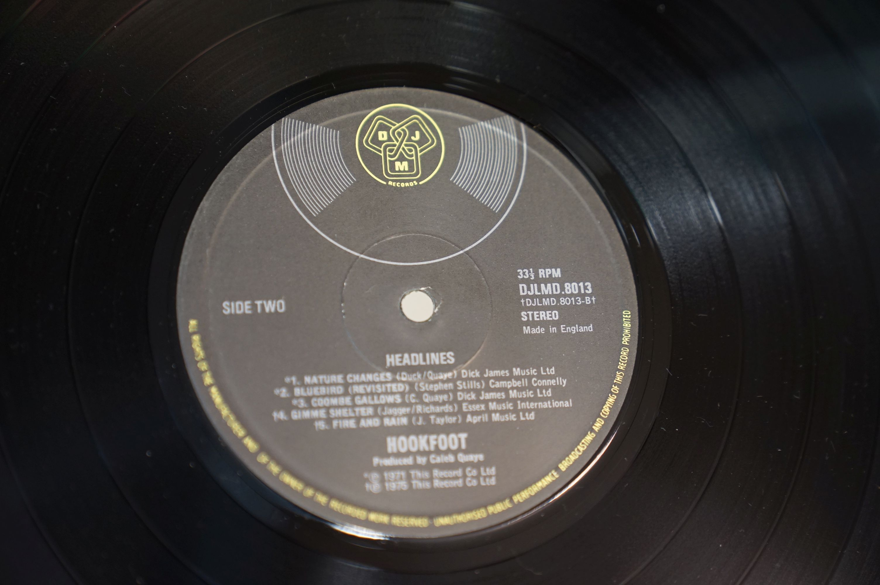 VINYL - PROG ROCK - 8 RARE 1970'S UK 1ST PRESSING PROG ROCK ALBUMS: 1) HOOKFOOT - "HEADLINES" , - Image 34 of 40