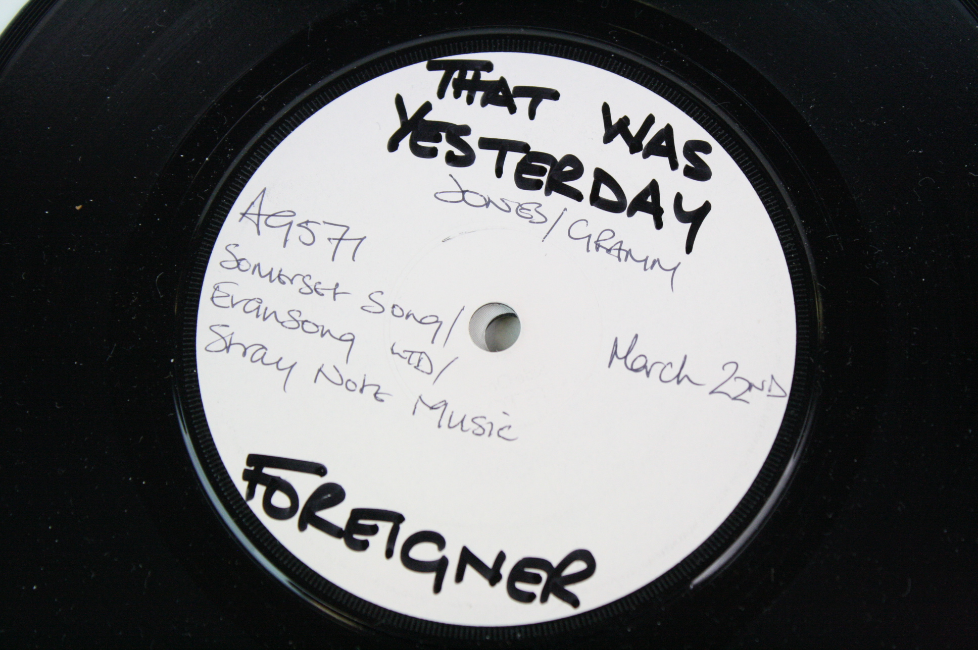 TEST PRESSING UK / US ROCK / CLASSIC ROCK SINGLES. - Image 4 of 14